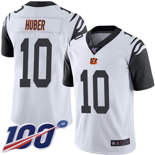 Cincinnati Bengals Limited White Men Kevin Huber Jersey NFL Footballl #10 100th Season Rush Vapor Untouchable